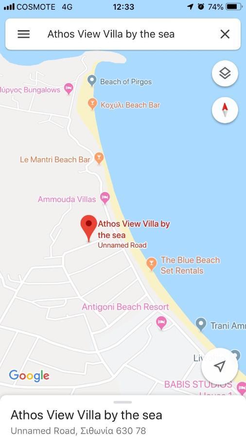Athos View Villa By The Sea Ormos Panagias Exterior foto